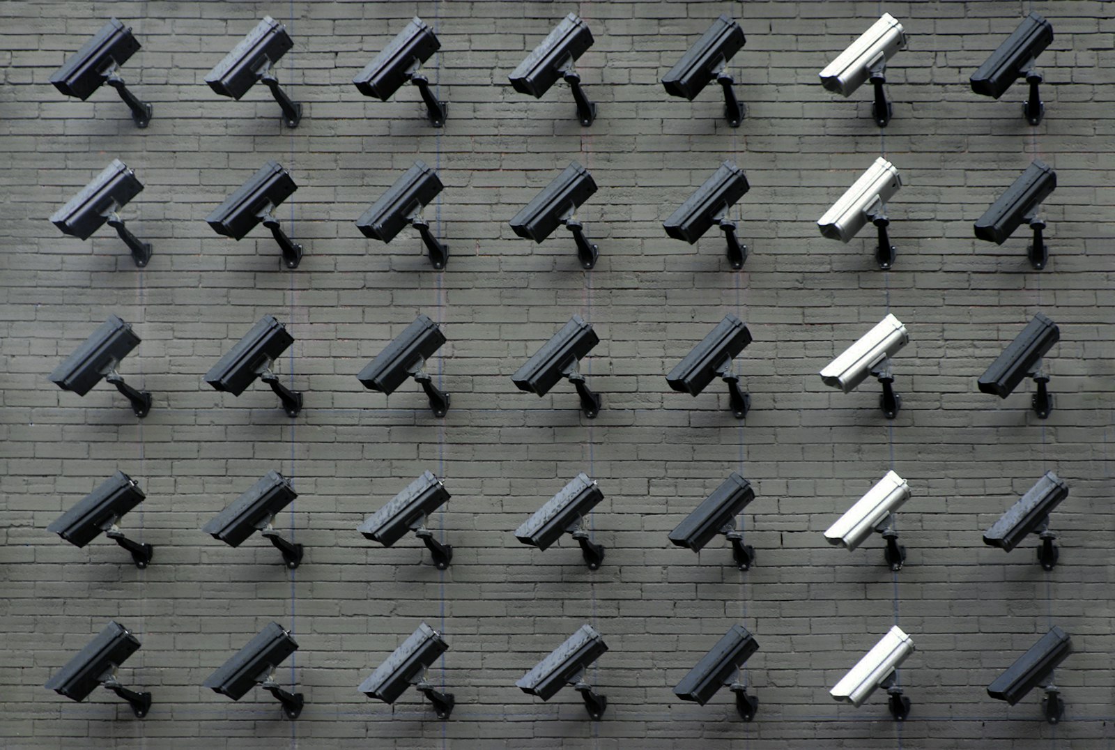 Security camera monitoring a commercial facility